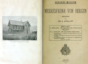 "Meeresfauna von Bergen" - Bergens havfauna, en serie studier som Appellöf redigerte.