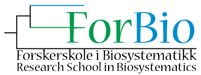 the logo of ForBio, black text on white background